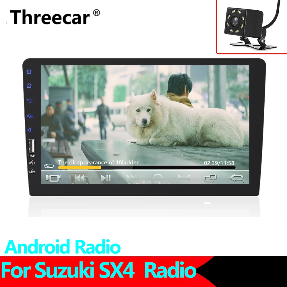 Android with cam 2Din 9 ''Android gps MP5 автомобильный магнитофон стерео wifi Автомобильный dvd-плеер для Suzuki SX4 2006 2007 2008 2009 2010 2011 2012 - Цвет: Android with cam