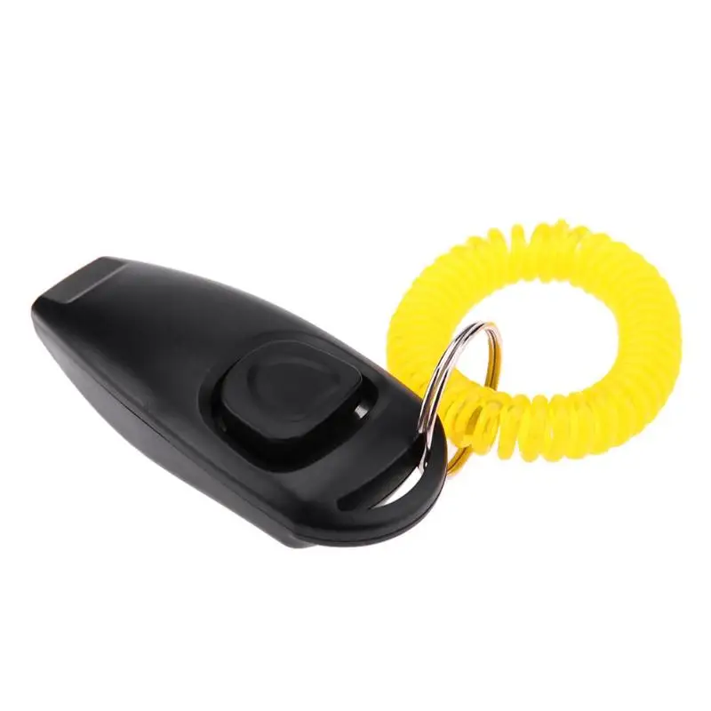 Mini Pet Trainer Clicker Pet Dog Cat Training Key Ring Whistles and Wrist Strap Pets Training Products Tools
