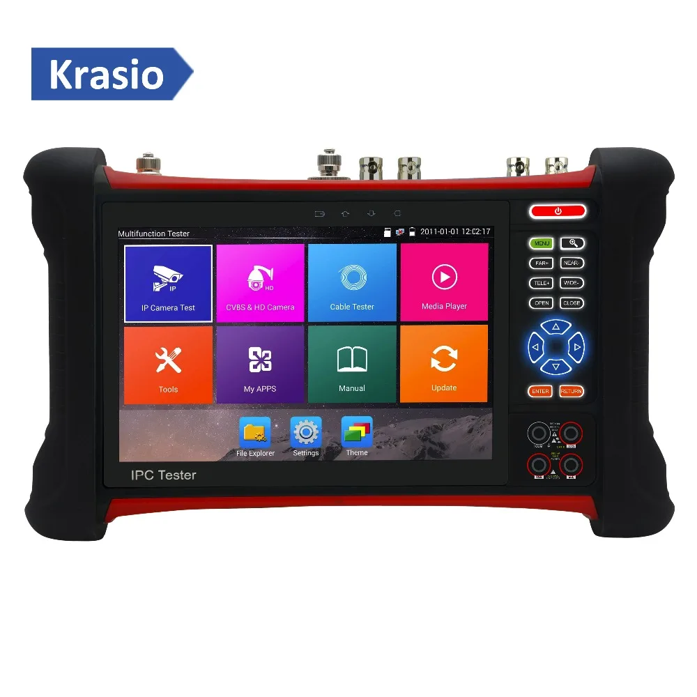 CCTV Video Monitor Tester Pro 4K IP 8MP TVI CVI 5MP AHD HDMI in with Digital Multimeter+Cable Trace 7 inch touch screen | Безопасность и
