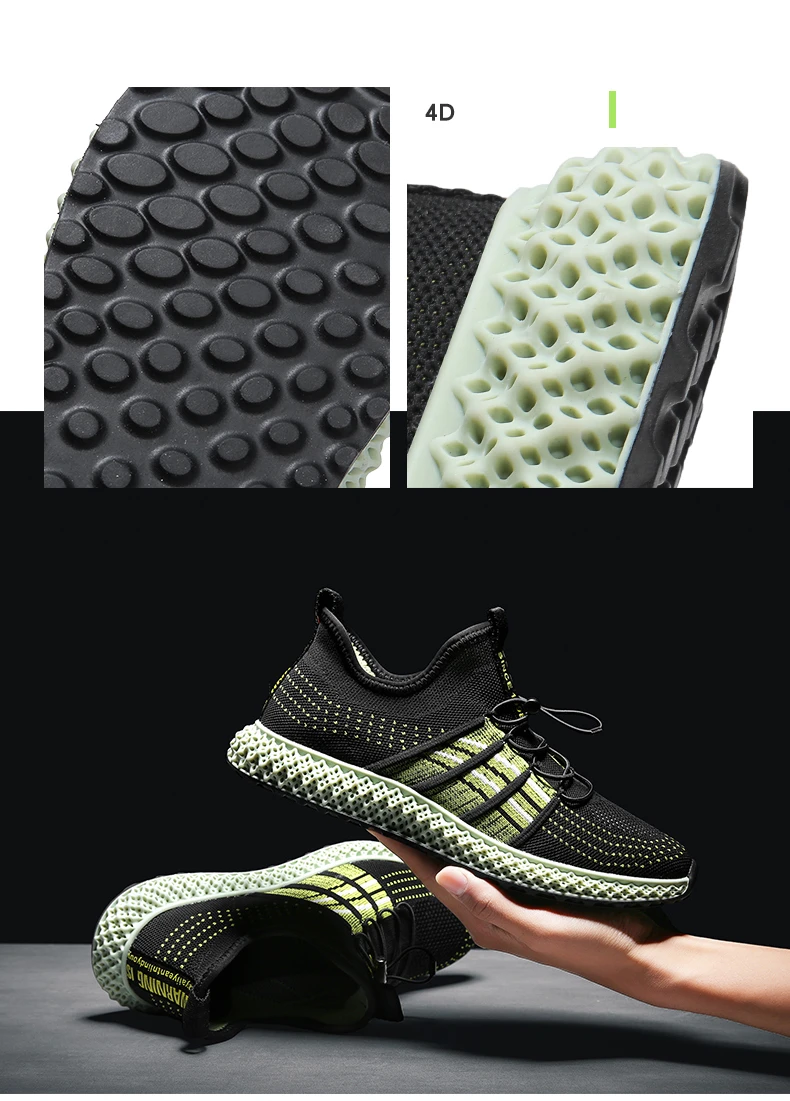 KJEDGB 4D удобная мужская повседневная обувь Flyknit дышащая эластичная лента мужские кроссовки высокая эластичная обувь Мужская взрослая Мужская теннисная обувь