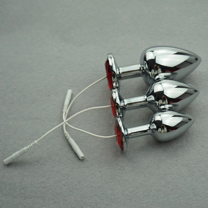 Анальная пробка из нержавеющей стали с электрическим током Женская вагинальная