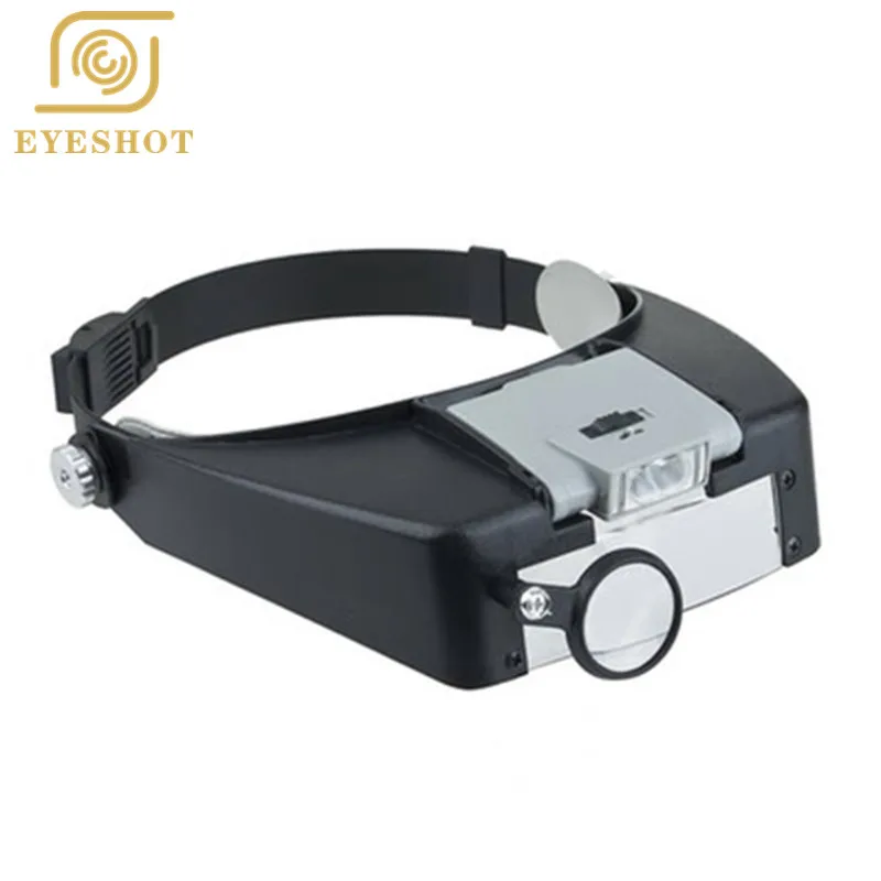 Головная повязка EYESHOT 1.5X/3X/6.5X/8X лупа с увеличительным стеклом для объектива лупа со светодиодный светильник для рукоделия/ремонта