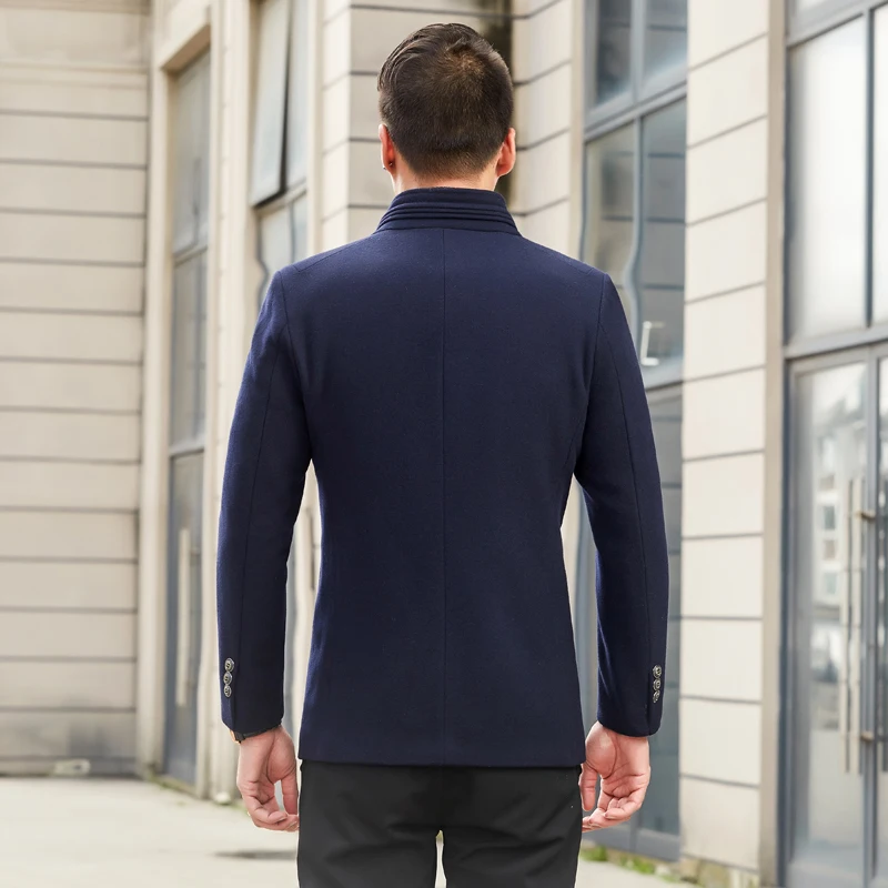 2018 зимнее 4XL мужское повседневное шерстяное пальто модное деловое длинное