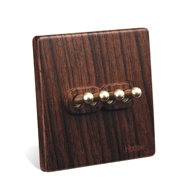 Домашняя настенная розетка 86 Деревянный Цветной антикварный переключатель три