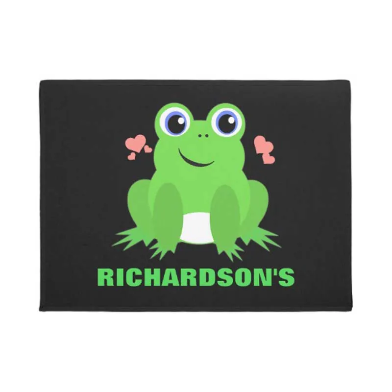 Персонализированные милые лягушки коврик для дома украшение входа нескользящий