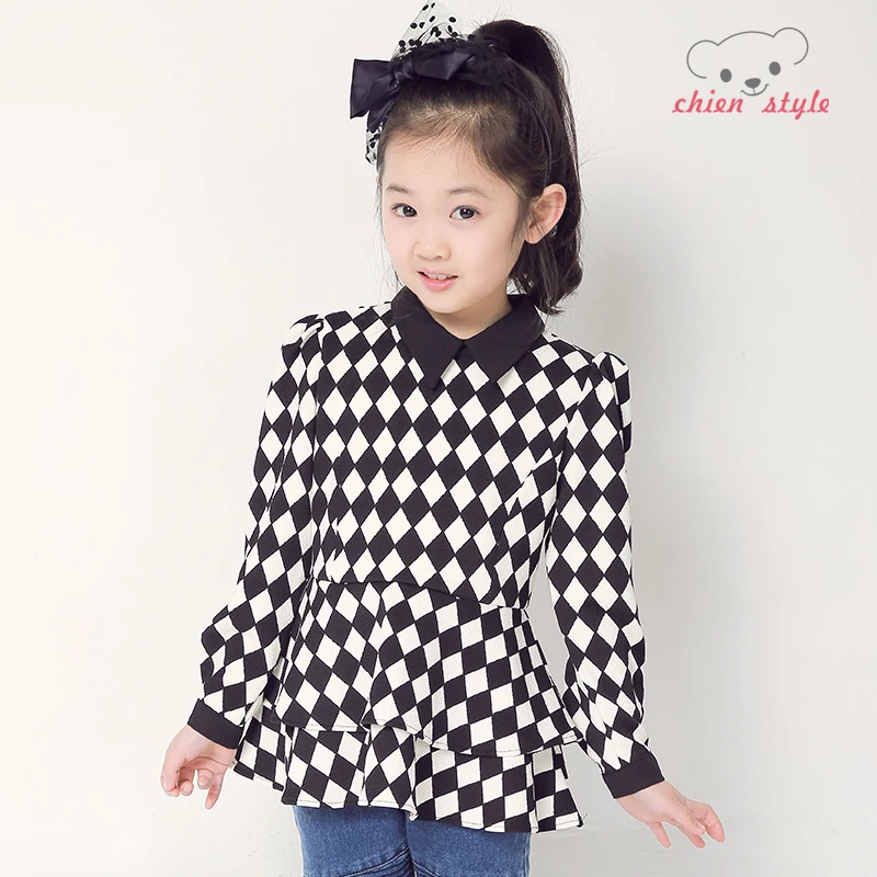 2014 spring new girls long-sleeved T-shirt shirt primer Korean dress children dresss | Детская одежда и обувь