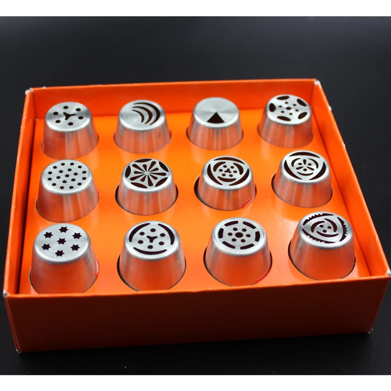 YGC-BHZ12 stainless steel decorating nozzle sets 12pc per |