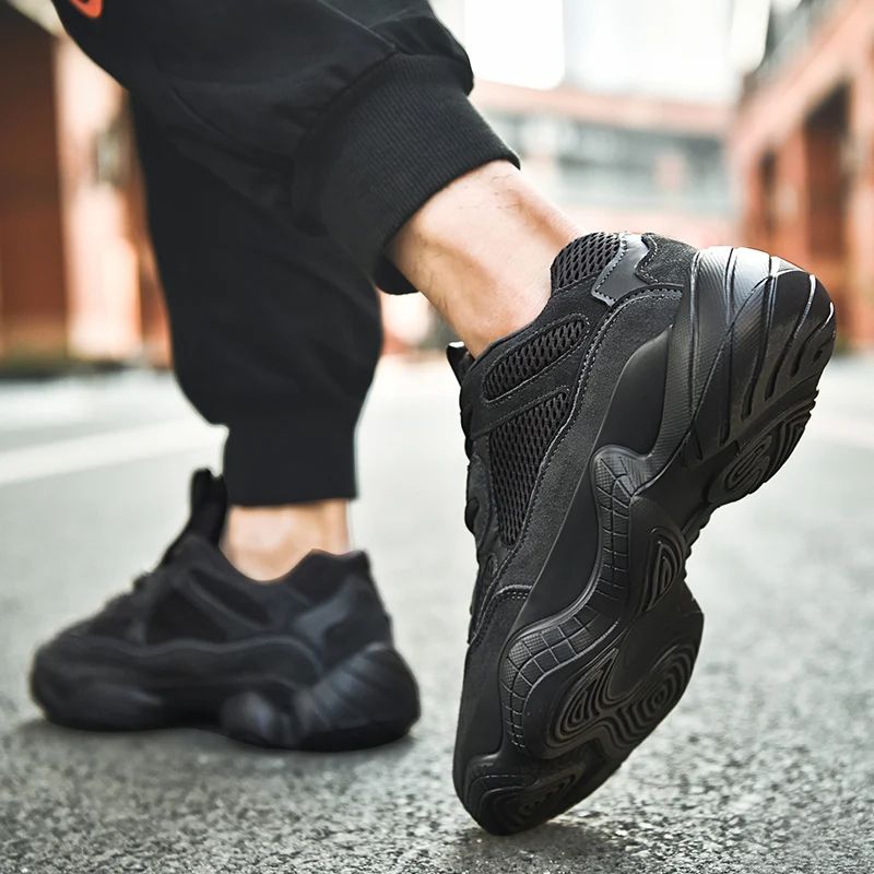 Кроссовки мужские сетчатые светильник кие дышащие Нескользящие с круглым