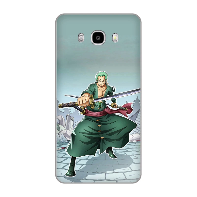 Горячая кровь мультфильм One Piece Зоро Мягкие TPU чехол для телефона Samsung Galaxy A3 A5 A7 ON5 ON7