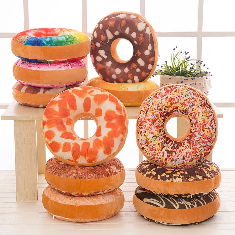 3D подушка в виде пончика губчатые подушки круглые мягкие плюшевые для стула дома