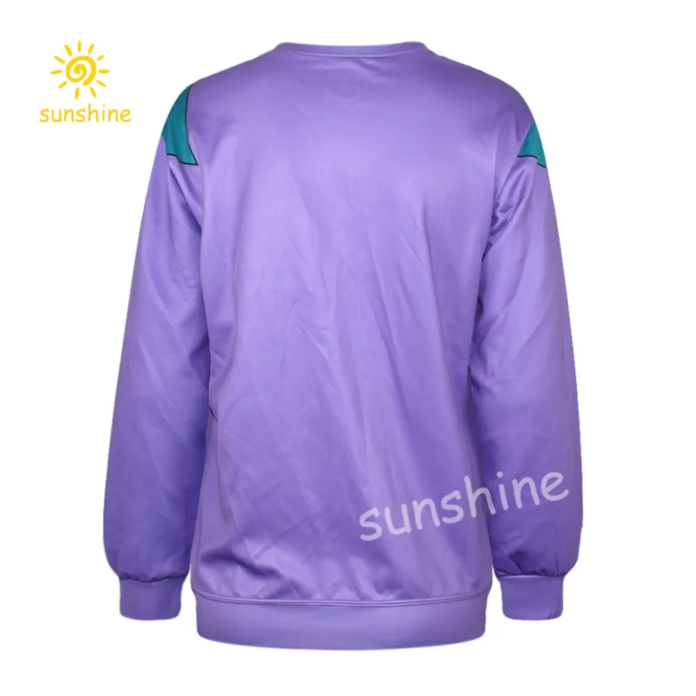 2015 spring cool sweatshirt both sides 3d print purple smile face casual hoody women men Harajuk jogger hoodie Free Shipping | Женская