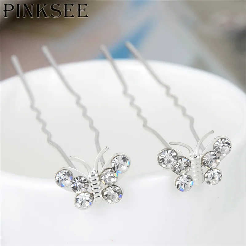 20 шт./партия заколки бабочки для волос|butterfly hair pins|wedding bridalhair pins |