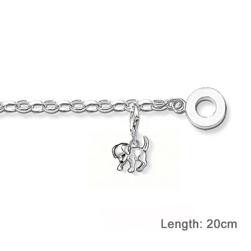 Silver Plated Puppy Diy Charm Fit Original Bracelets & Neckalces Jewelry For Women Girls Breloque SCH0062 | Украшения и