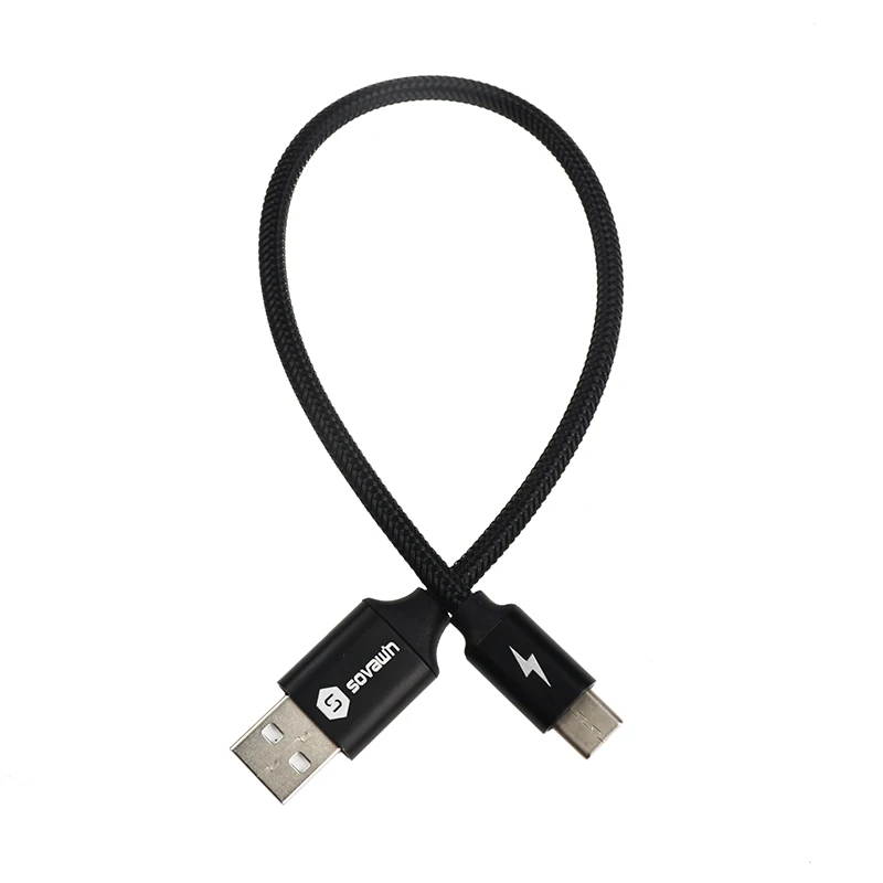 Кабель Sovawin Type C для быстрой зарядки 3 А USB 120 медный провод 30 см Macbook Xiaomi|charge 3a|usb typetype