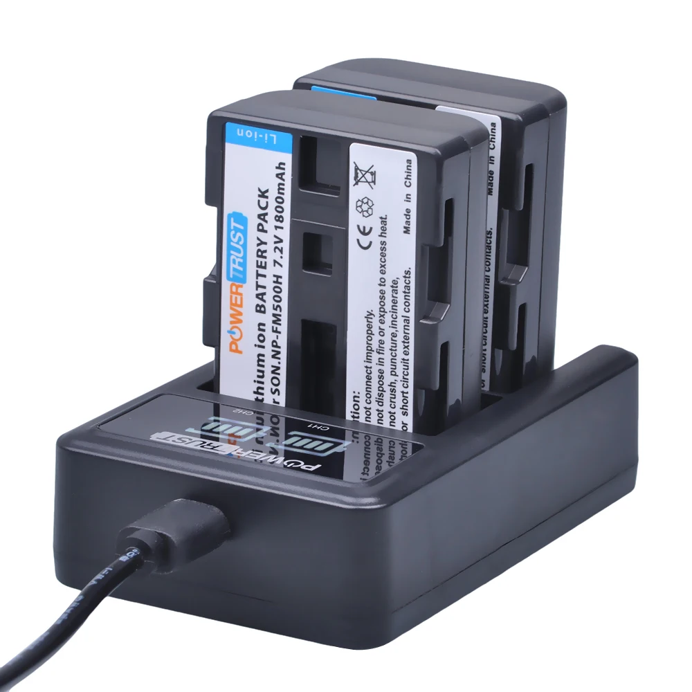 PowerTrust LED Dual USB Charger для Sony NP-FM50 NP-FM70 NP-FM90 NP-FM500h NP-F550 NP-F570 NP-F750 NP-F770 | Электроника