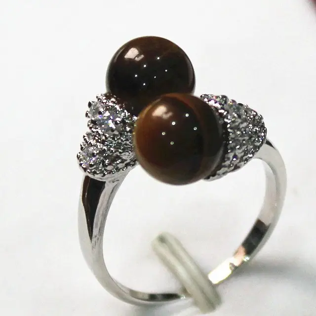 Free Shipping fashion &amp charming 8mm tiger eye stone ring P(#7 8 9) | Украшения и аксессуары