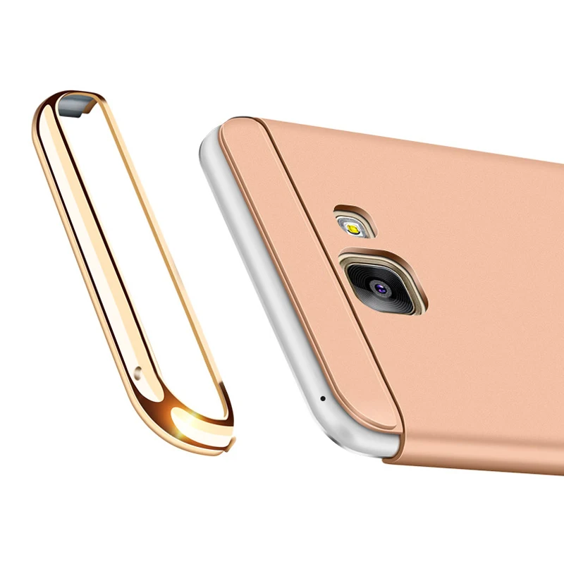 Оригинальный чехол для телефона Samsung A6 A7 A8 A9 2018 позолоченная задняя крышка Plus PC