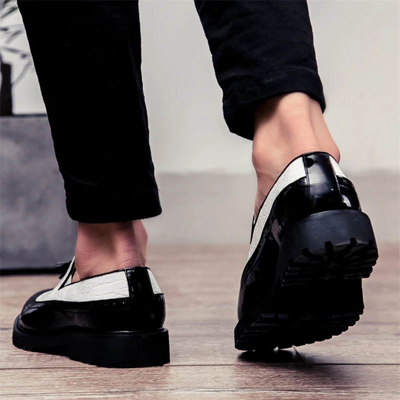 Men's Shoes High Quality genuine Leather Men Loafers Shoe Vintage Tassel Slip On Outdoor Oxford Mocassin Homme Delocrd | Обувь