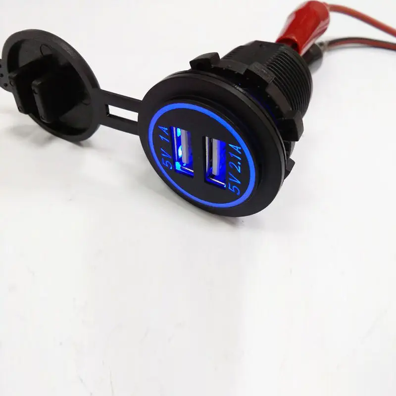 3 7*4 см 5 в 1A 2.1A Водонепроницаемый двойной USB зарядное устройство адаптер