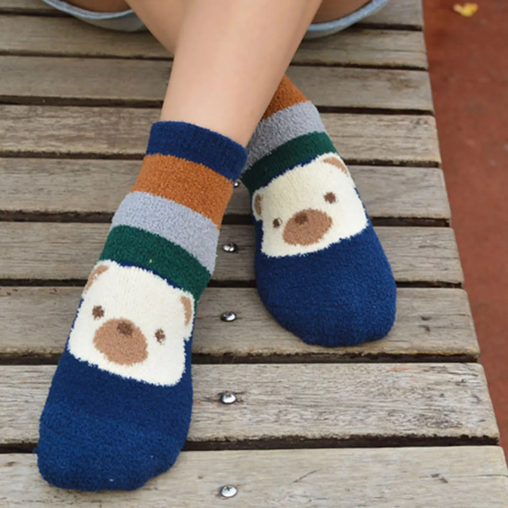 3D Women soft Cartoon Socks Coral Cashmere comfortable L50/0105 | Женская одежда
