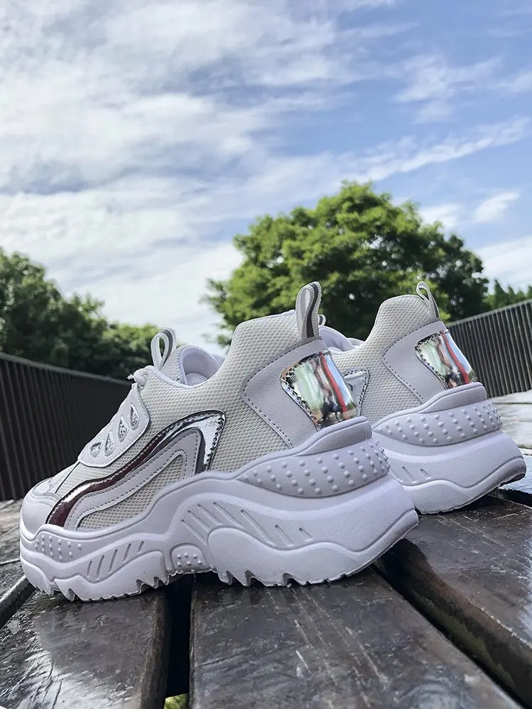 Mhysa Women Sneakers Fashion Casual Shoes Woman Comfortable Breathable Mesh Flats Female Platform vulcanized shoes T1092