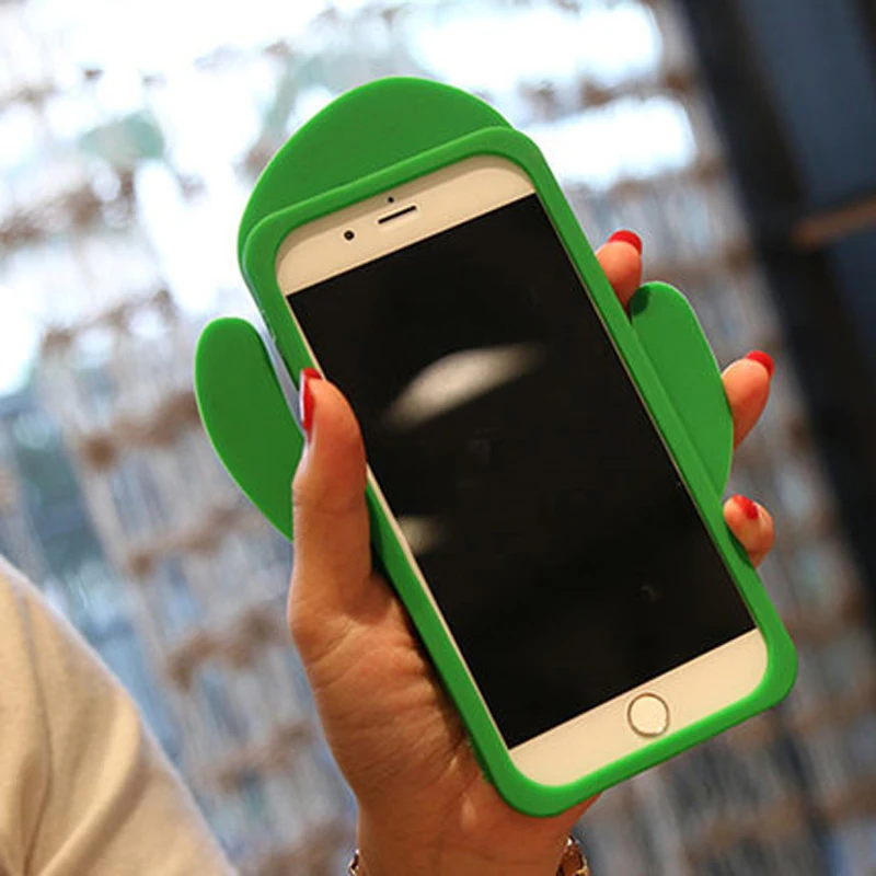 3D чехол с принтом &quotкактус&quot для iPhone 5 5S 5C SE 6 6S 7 8 6s Plus X милый мягкий силиконовый
