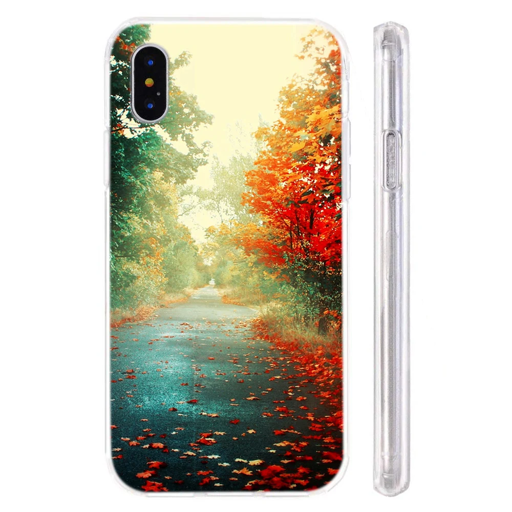 MLCRIYG Soft Phone Case For iPhone 6 6S Plus 7 7Plus 8 8Plus X TPU Colorful Women Scenery Painted Design Fundas C002 |