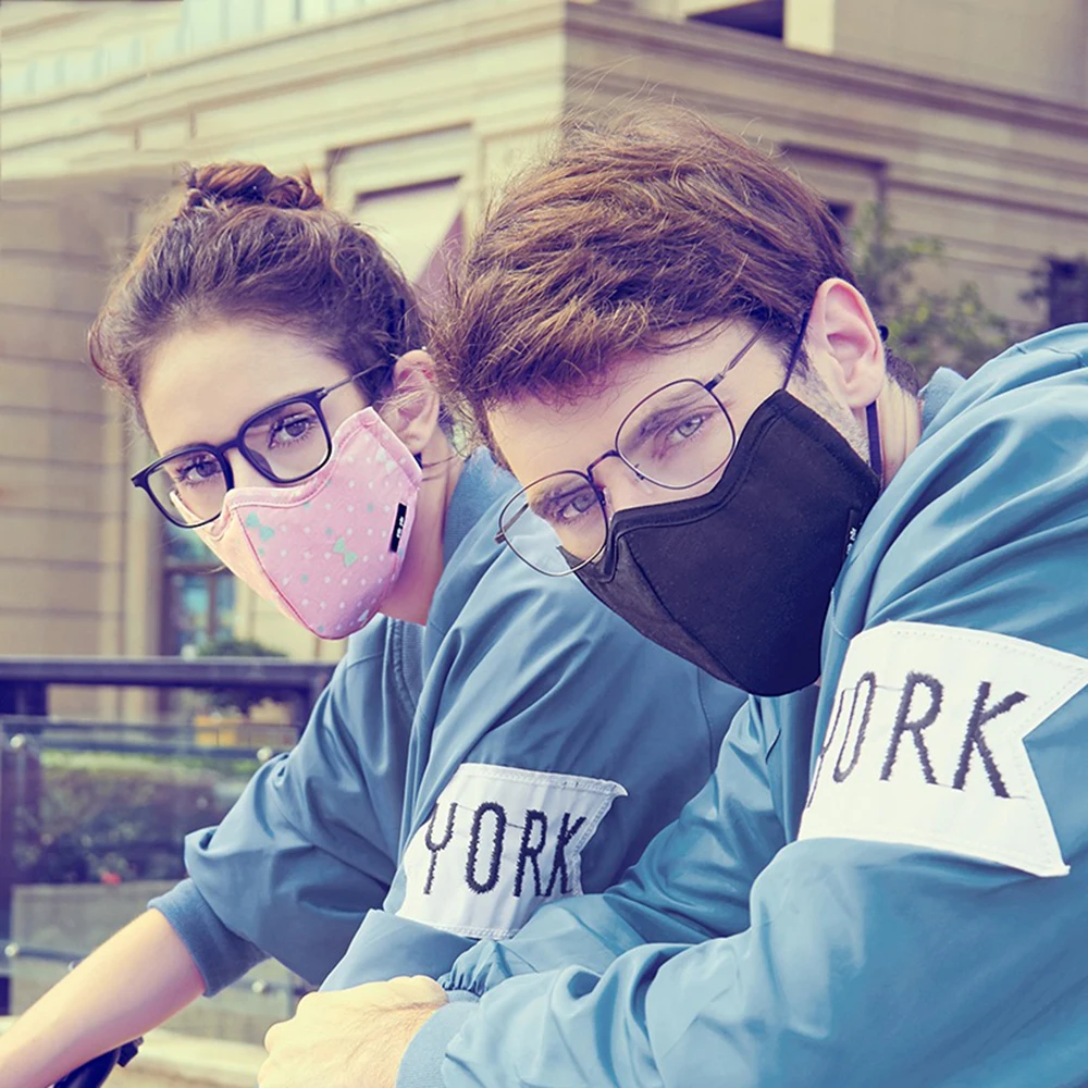 1 шт. грипп респиратор KN95 Kpop хлопок Анти-пыль рот маска для мужчин и женщин пылезащитный рот-Муфельная черная маска с 6 фильтрующей тканью