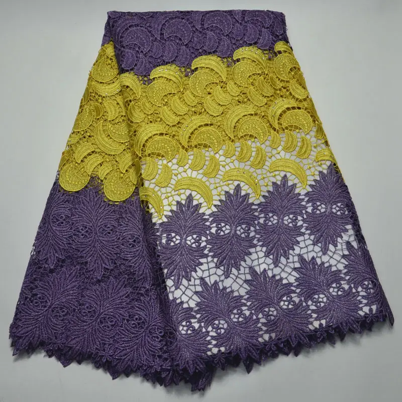 Новое поступление Африканский кружевной хлопковый шнур кружева гипюр ткани с