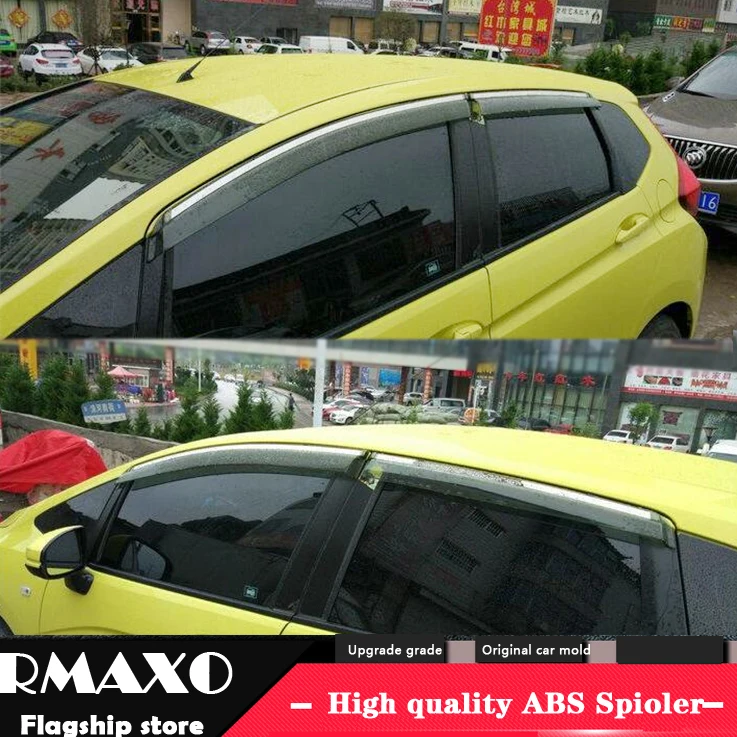 Пластиковый козырек для окна Honda FIT 2014 2016 защита от солнца дождя дефлектор JAZZ 4