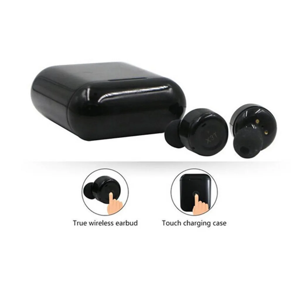 Портативные наушники TWS X3T беспроводные wtih зарядное устройство коробка Bluetooth Bass X1t
