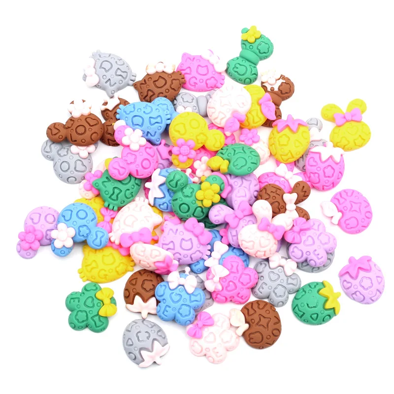 30 шт. различные формы Смешанные кавайные украшения из смолы ремесла с плоским