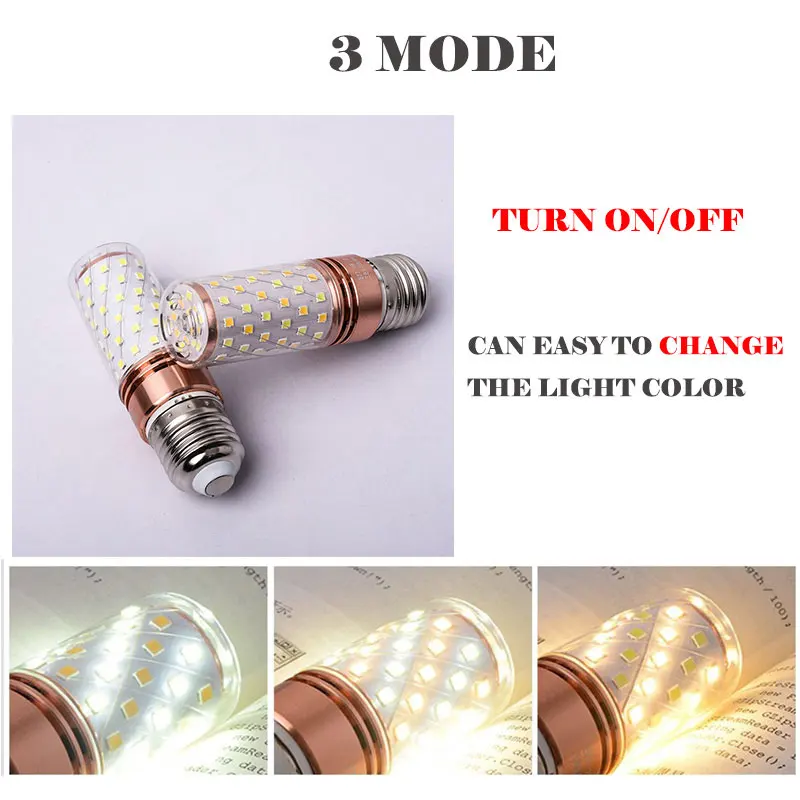 3 Mode E27 светодиодный светильник E14 светодиодный Светодиодная лампа-кукуруза SMD5730 220V 60 светодиодный s 84 светодиодный s теплый белый/холодный белый/двойной белый светильник для украшения дома - Испускаемый цвет: 3 Mode
