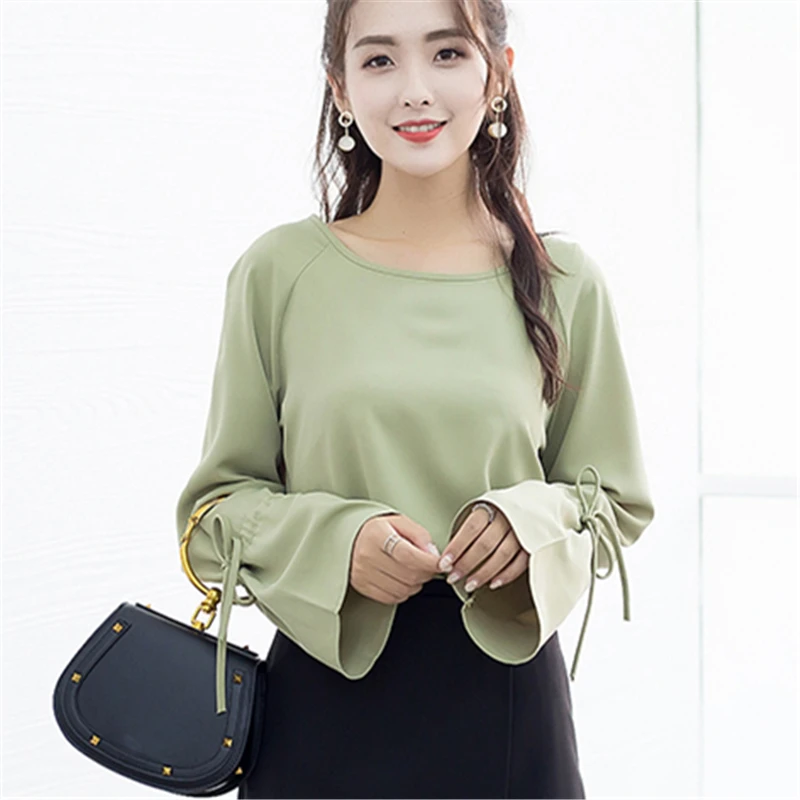 Blusas femininas 2017 Демисезонный Шифоновая блузка для Для женщин рубашка с длинным