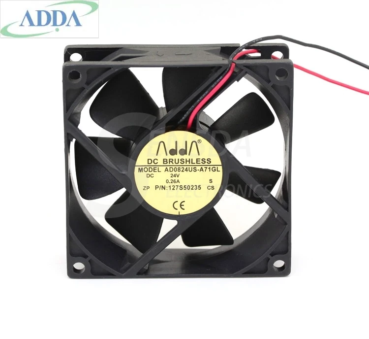 Для AD0824US-A71GL ADDA 8 см 8025 80 мм DC 24V 0.26A чехол для компьютера Cpu Охлаждающие вентиляторы питания