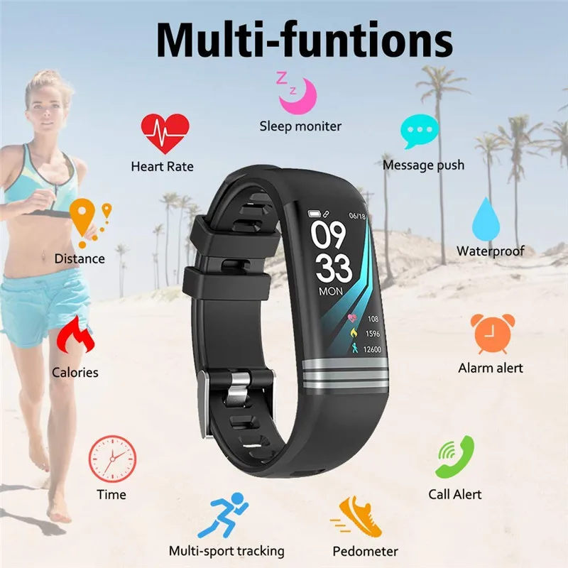 0.96'' Color Screen Sports Smart Band 24H Heart Rate Monitor Fitness Tracker Bracelet Wterproof Wristband Men Watches for xiaomi |