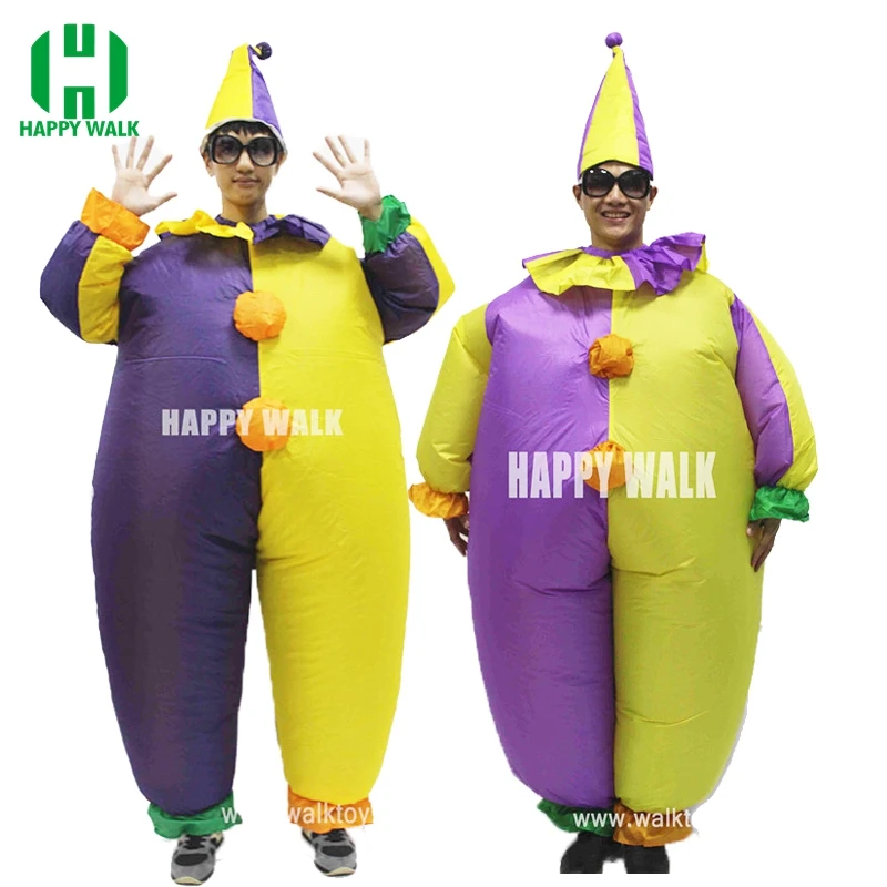 Надувной костюм клоуна для взрослых нарядное платье карнавальный вечерние