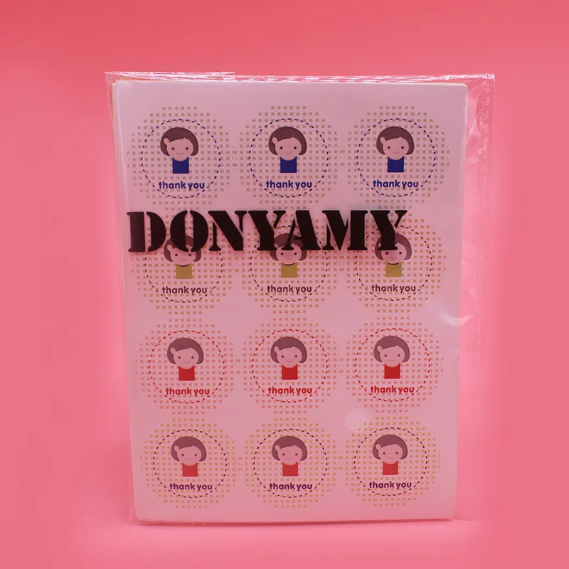 DONYAMY 120 шт милые девушки спасибо подарок крафт-стикер печенья торт этикетки