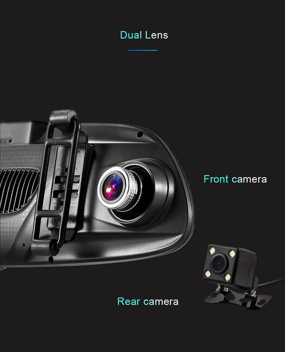 Автомобильный видеорегистратор ADDKEY Full HD 1080 P, 7,0 дюймов, ips, сенсорный экран, рекордер, камера с двумя объективами, камера заднего вида, авто регистратор, видеорегистратор
