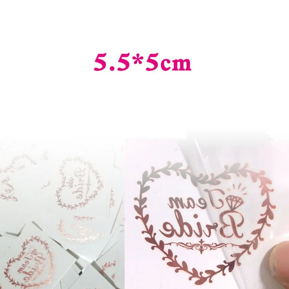 Party Decor 10Pcs/lot Rose Gold Team Bride To Be Tattoos Sticker Hen Night Wedding Decoration Bridal Shower Decor