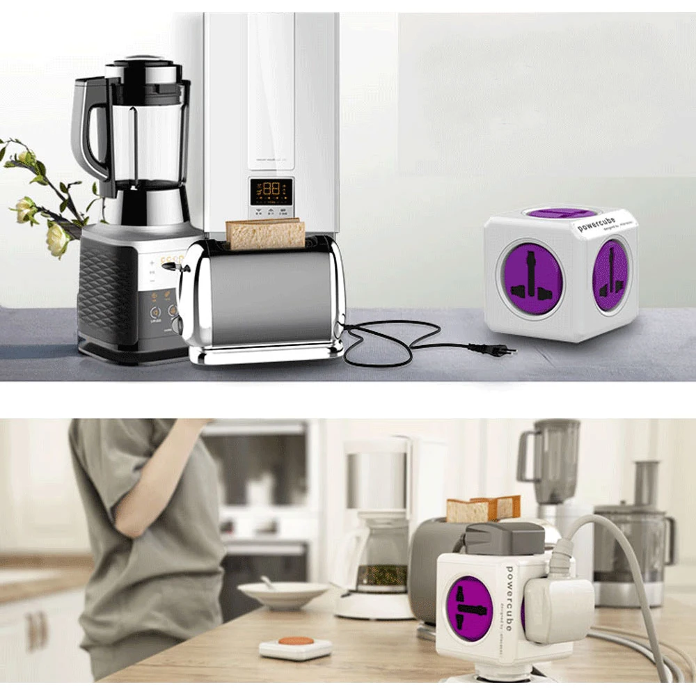 Allocacoc PowerCube умная розетка EU/US/UK/AU 4 розетки двойной 2 usb порта адаптер универсальная