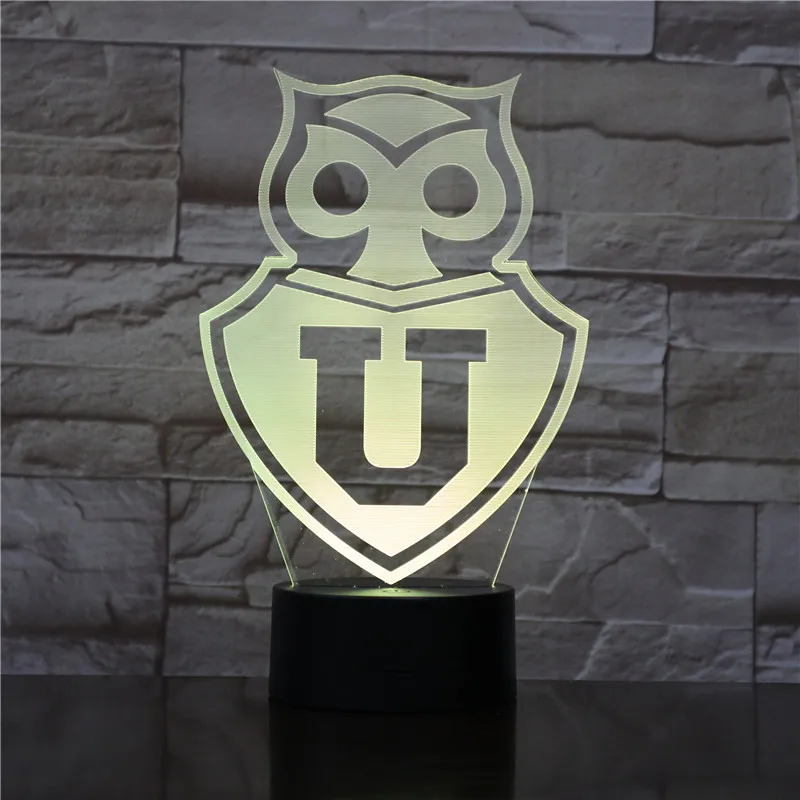 Новая сова новинка 3D лампа в виде животного светодиодный чное USB светодиодное
