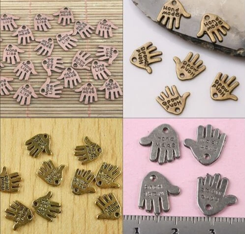 Двусторонняя &quotручная работа&quot надпись амулеты для ювелирного изготовления 80