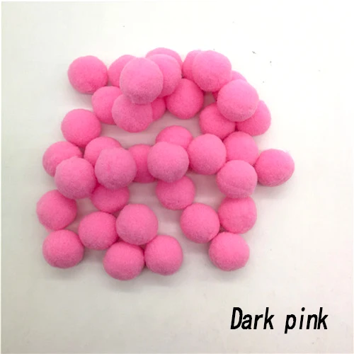 02 Dark pink 100 шт 20 мм помпоны меховой плюшевый шар для рукоделия DIY ювелирных изделий для дома, свадьбы, украшения одежды, принадлежности для фестивалей и мероприятий - Цвет: 02 Dark pink