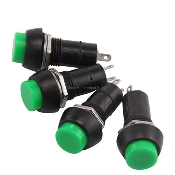 100 шт. 2 контакта пластиковая кнопка 12 мм мгновенный переключатель 3 А 150 в красный