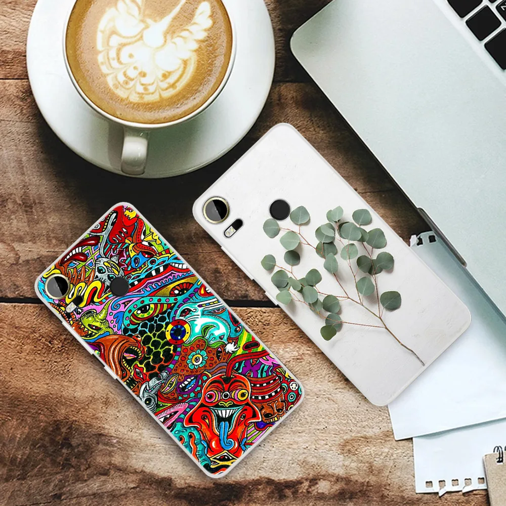 Модный чехол для задней крышки HTC Desire 10 Pro мягкий ТПУ телефона с рисунком D10
