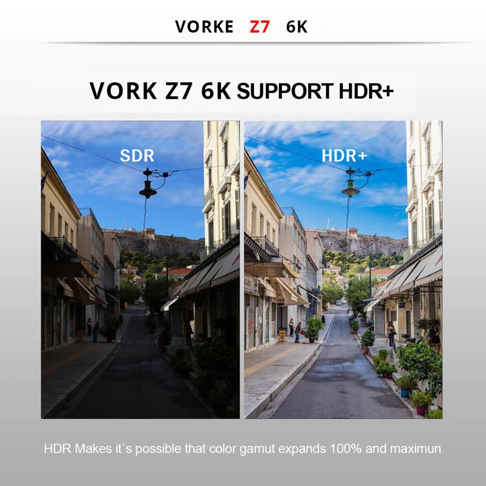 ТВ-приставка Vorke Z7 Android 9 0 Смарт IPTV Allwinner H6 четырехъядерный 1 8 ГГц 6K HDR 2G/4G RAM 32G/64G ROM HDMI