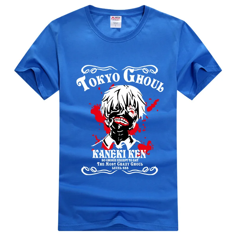 

Anime Tokyo Ghoul Figure Printed Cotton T-Shirts Short Sleeves Bottoming Slim Basic Tee Shirt O-Neck Casual Tshirts Cosplay Tops