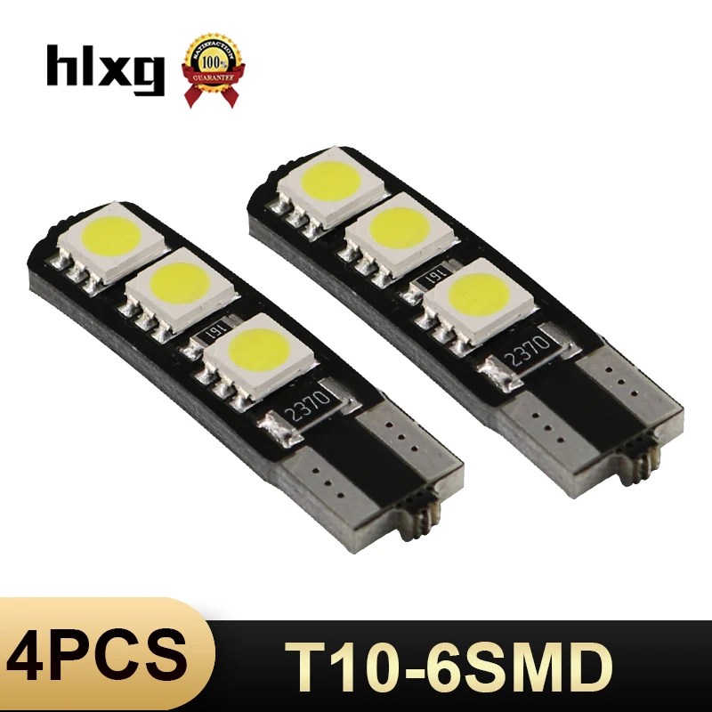 HLXG 4x T10 921 912 парковочная лампа SMD DC задний тормоз 5730 светодиодный сигнал поворота