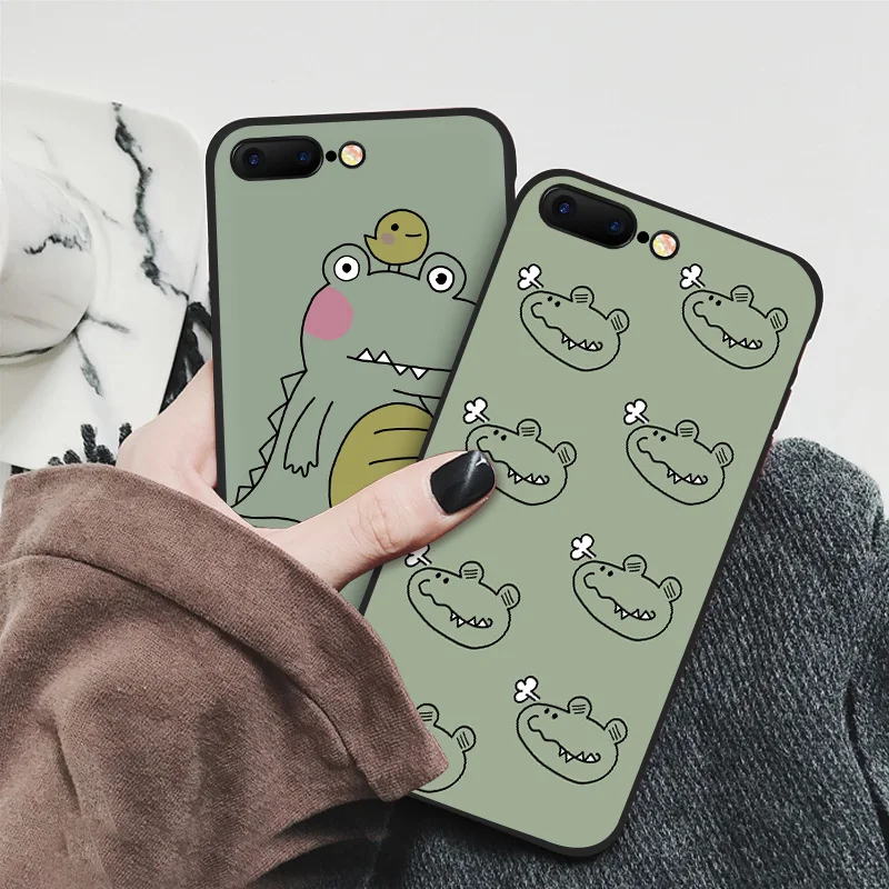 IIOZO милый чехол для телефона с рисунком животного из крокодиловой кожи iphone 6 6s 7 8